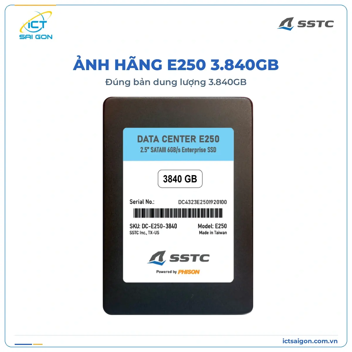 SSD SSTC Data Center E250 3840GB 2.5 inch SATA III — ảnh 2