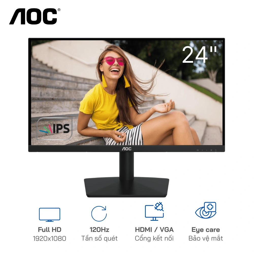 Màn hình FHD AOC 24B15H3 24 Inch /IPS/120Hz/250nits/Kết nối HDMI