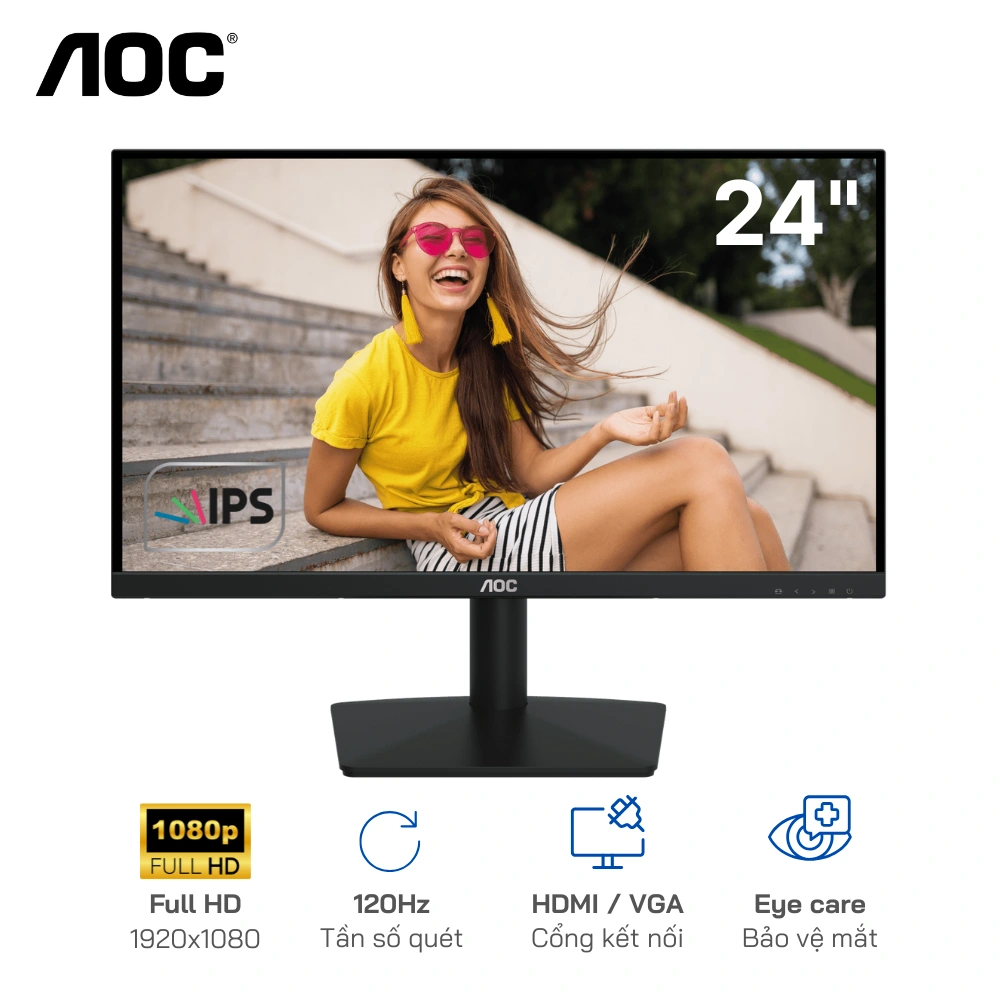 Màn hình FHD AOC 24B15H3 24 Inch /IPS/120Hz/250nits/Kết nối HDMI