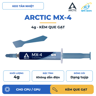 Keo tản nhiệt ARCTIC MX-4 4g kèm que gạt