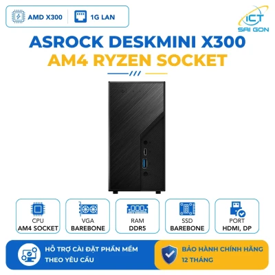 Mini PC ASROCK DeskMini X300 / CPU AMD AM4 / Dual DDR4 RAM