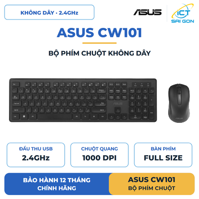 ASUS CW101 — Bộ bàn phím chuột không dây 2.4GHz