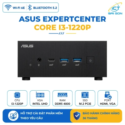 Mini PC Asus PN64-B-S3187MD (Core i3-1220P/ Intel AX211 (Gig+), Wi-Fi 6E, Bluetooth 5.2/ VGA Port/ Display 1.4 Port)