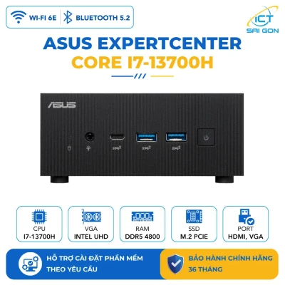 Mini PC Asus PN64-B-S7210MV (Core i7-13700H, Ram DDR5/ NVME, SATA 2.5/ Wi-Fi 6 (Gig+)/ Bluetooth® 5.0, HDMI)
