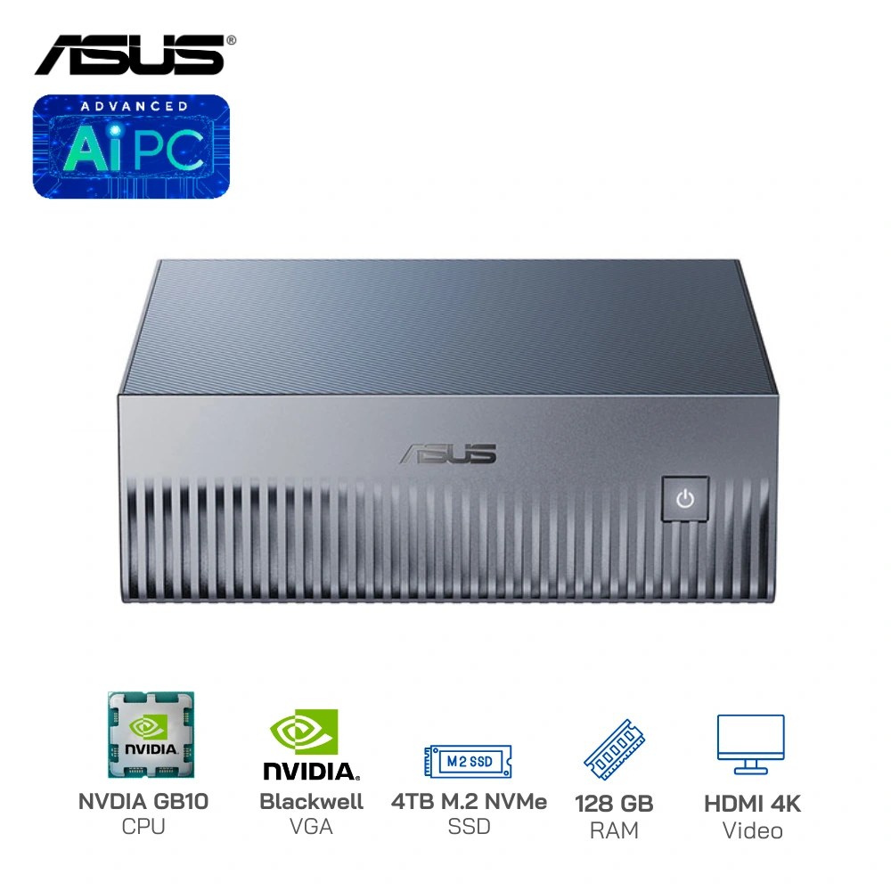 Mini PC AI ASUS Ascent GX10 GX10-GG0036BN (NVIDIA GB10/128GB RAM/4TB NVMe SSD)