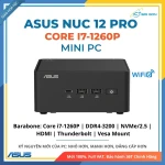 Mini PC Asus NUC12 PRO Tall RNUC12WSHI700000I/ i7-1260P/ 2xDDR4-3200/ 2x HDMI 2.1/2x Thunderbolt/ VESA MOUNT