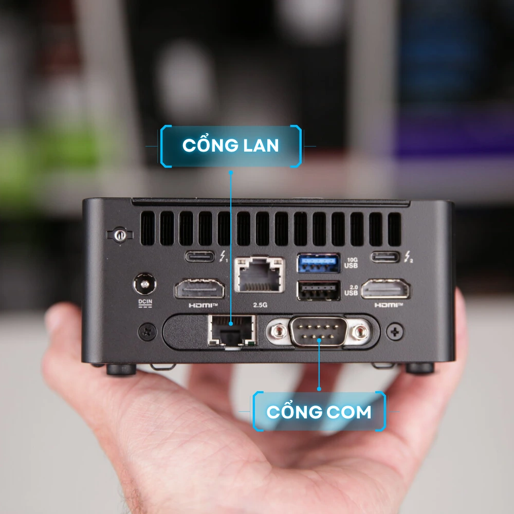 Máy Tính Công Nghiệp Asus NUC 15 Pro Tall (Dual LAN/COM) Core 5-210H/RAM DDR5-6400/SSD NVMe/Xuất hình: HDMI/Thunderbolt