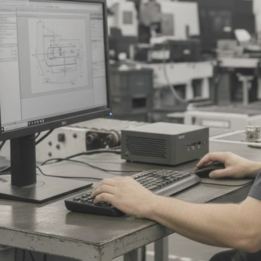 Máy Tính Công Nghiệp Asus NUC 15 Pro Tall (Dual LAN/COM) - U7 255H/SSD NVMe/WiFi 7/Kết nối 4 màn hình 4K (Barebone)