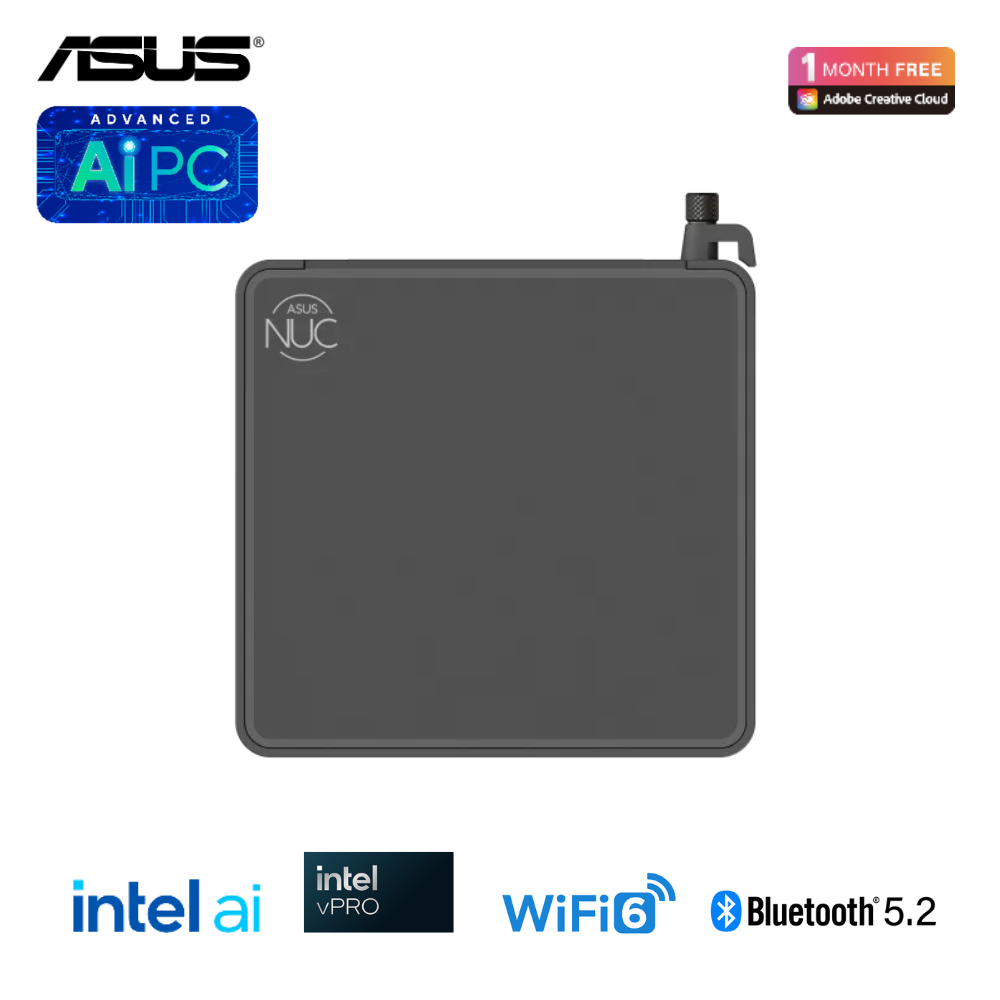 Mini PC Asus NUC 15 Pro Slim BNUC15CRLIP00000 Intel® U300/RAM DDR5 5200/SSD PCIe Gen4x4/WiFi 6, Bluetooth 5.2