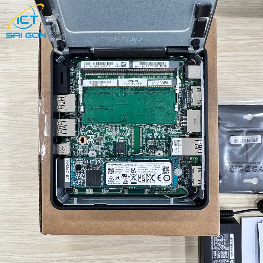 Mini PC Asus NUC 15 Pro Slim BNUC15CRLIP00000 Intel® U300/RAM DDR5 5200/SSD PCIe Gen4x4/WiFi 6, Bluetooth 5.2
