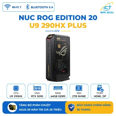 Mini PC Asus NUC ROG 16 Edition 20 Intel (U9 290HX Plus)/ 64GB DDR5-6400/ 2TB Gen5 NVMe/ WiFi7/ RTX 5090/ 380W