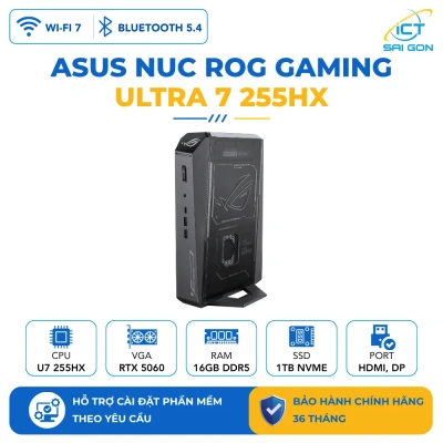 Mini PC Asus NUC ROG RNUC15JNK7X569A0 Intel (U7 255HX)/16GB (2x8GB) DDR5-6400/1TB Gen4 NVMe / Wifi7/ RTX 5060