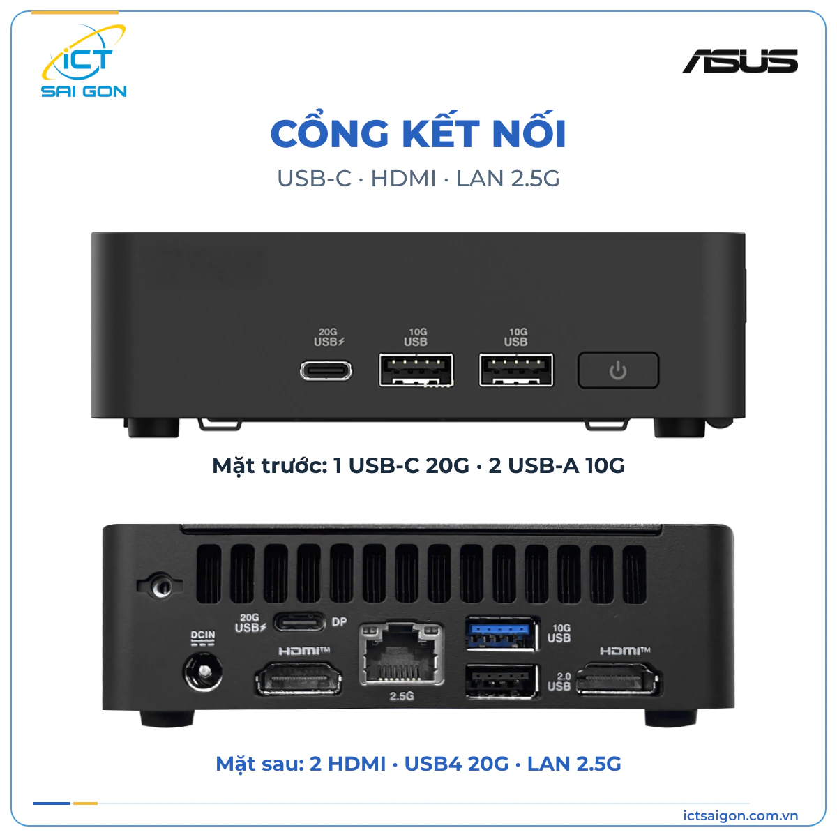 Mini PC ASUS NUC 15 Pro Slim BNUC15CRLIP051C0 – Intel U300, RAM 8GB DDR5, Windows 11 Pro OEM — ảnh 2