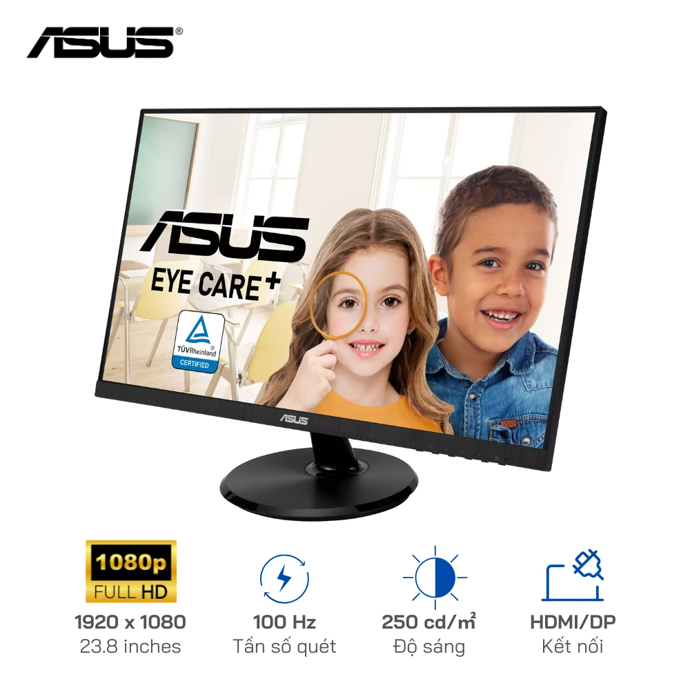 Màn hình gaming ASUS VA24DQF 23.8 inches | IPS | FHD | 100Hz | 1ms | Kết nối: HDMI/DisplayPort