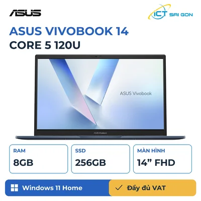 ASUS Vivobook 14 X1404VAP-V14.C58256 | Core 5 120U, 8GB, SSD 256GB, 14 inch FHD, Windows 11 Home, Quiet Blue