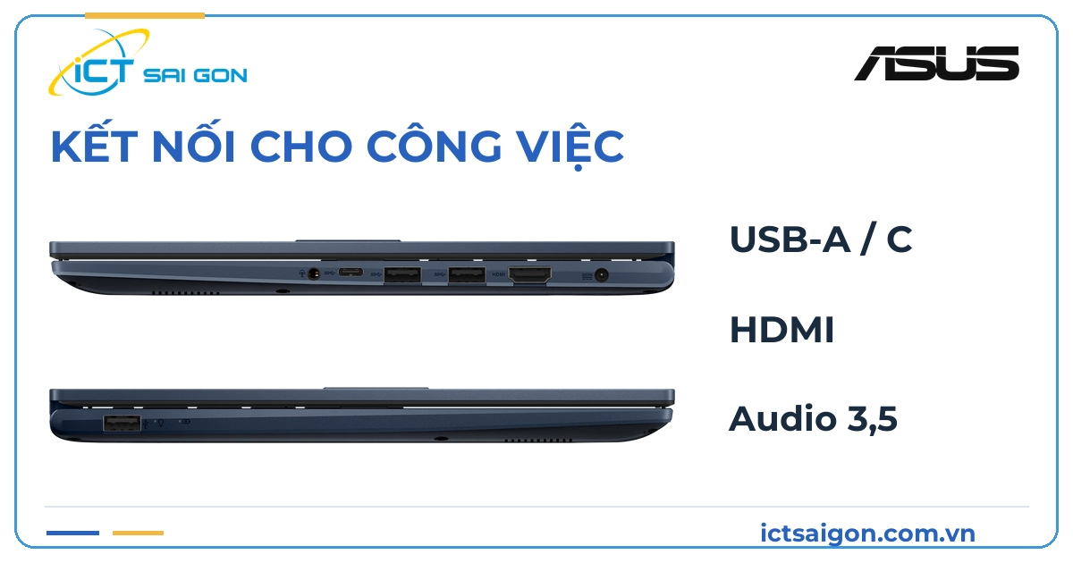 Cổng kết nối hai cạnh ASUS Vivobook14