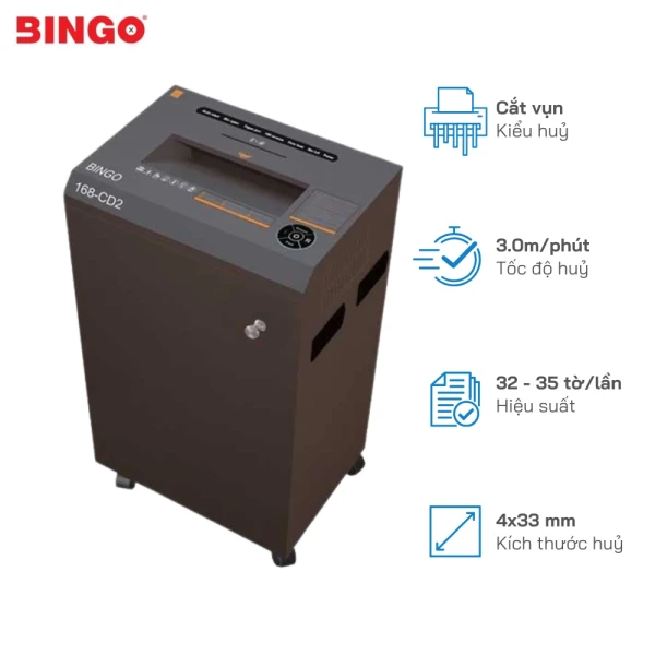 Máy hủy tài liệu Bingo 168-CD2 | Hủy Công Nghiệp
