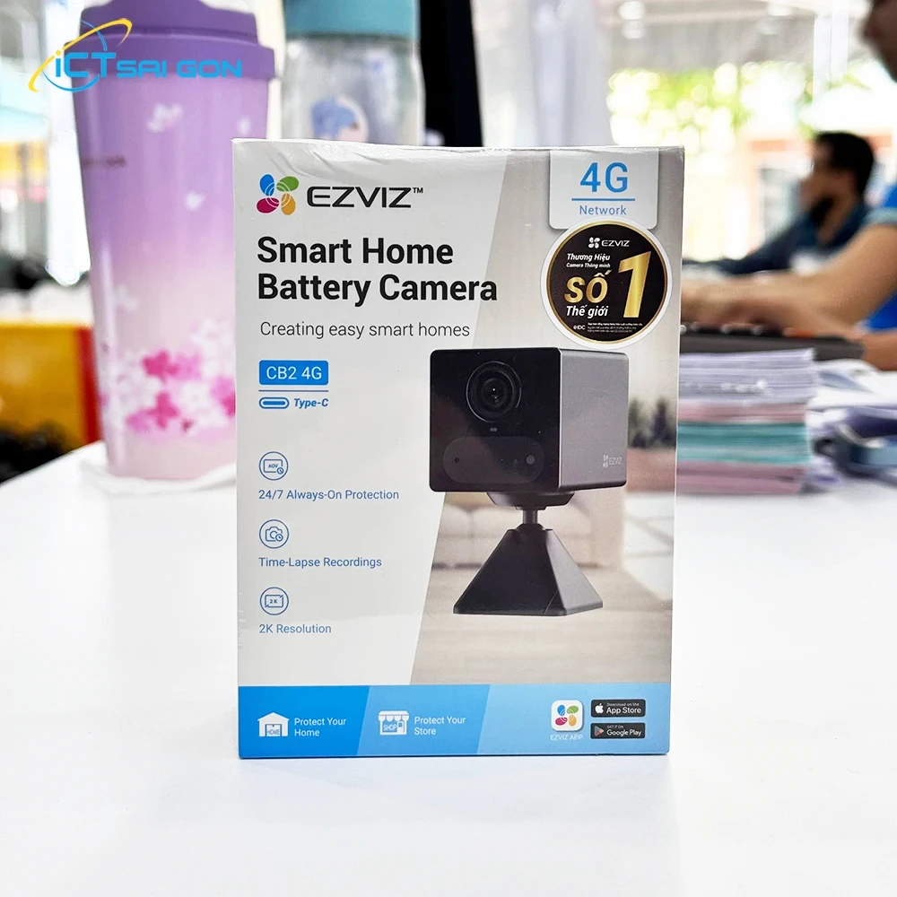 Camera Wifi Dùng Pin EZVIZ CS-CB2 2MP Tích Hợp Mic Loa (Black)