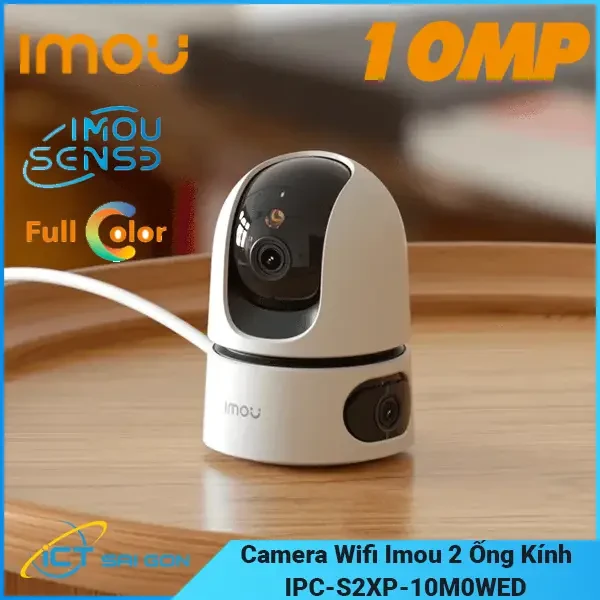 Camera wifi Imou 2 ống kính quay quét 10MP IPC-S2XP-10M0WED - Xoay 355°, Phát Hiện Người, Đàm Thoại 2 Chiều