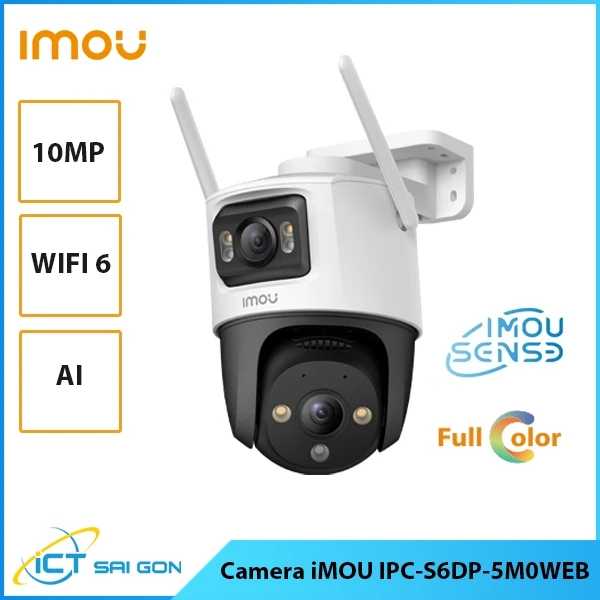 Camera Wifi Quay Quét iMOU IPC-S7XP-10M0WED 10MP 2 Ống Kính, Đàm Thoại 2 Chiều