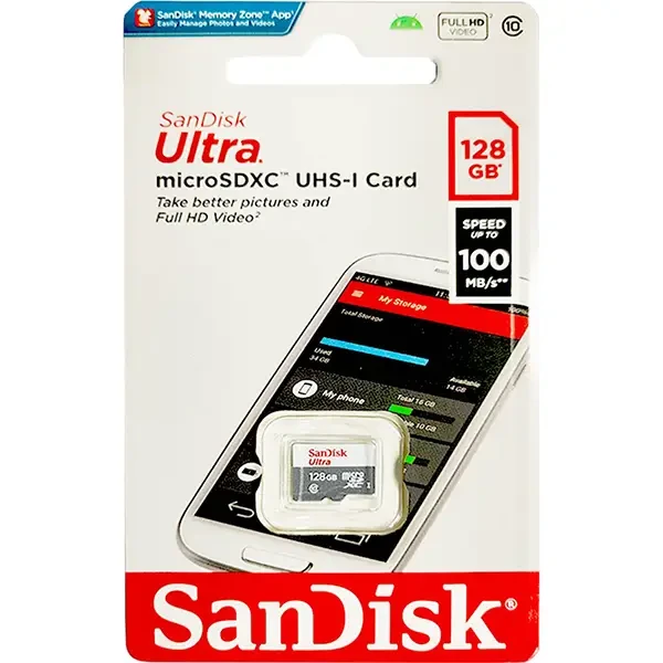 Thẻ nhớ Micro Sandisk Ultra 128GB 100MB/s SDSQUNR-128G-GN3MN