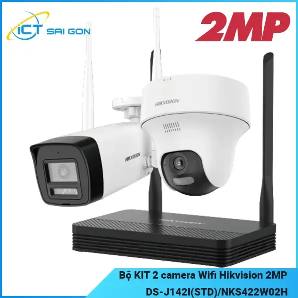 Bộ Kit camera IP Wifi 2.0 Megapixel HIKVISION DS-J142I/NKS422W02H