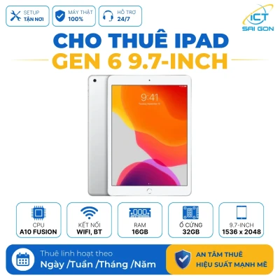 Cho Thuê iPad Gen 6 9.7 inch Wi-Fi 32GB