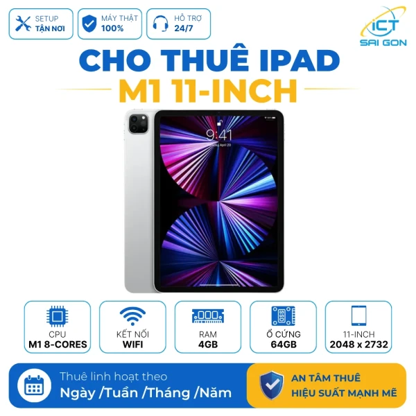 Cho thuê Ipad M1 11 inch Wifi 2021