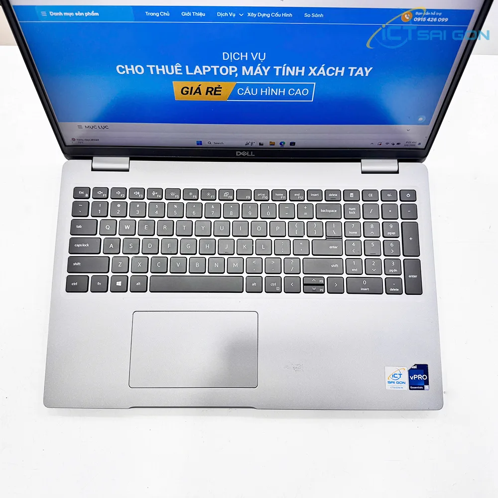 Cho thuê laptop Dell Precision 3570 Core i5-1235U, Ram 16GB, SSD 256GB, Màn hình 15.6" FHD, VGA Nvdia T550 4G, Win 10