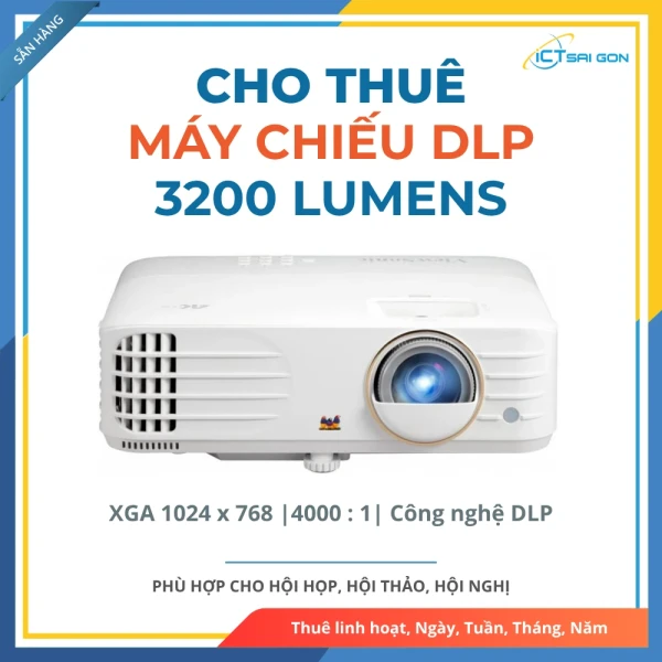 Cho thuê Máy chiếu 3200 Lumen | Độ phân giải XGA 4000:1 | Công nghệ chiếu DLP