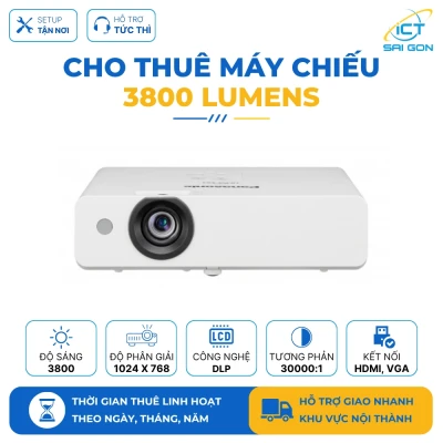 Cho thuê Máy chiếu 3800 Lumen | Độ phân giải XGA 30000:1 | Công nghệ chiếu DLP