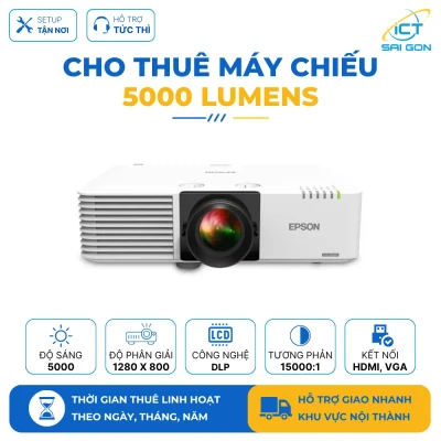 Cho thuê Máy chiếu 5000 Lumen | Độ phân giải XGA 15000:1 | Công nghệ chiếu DLP