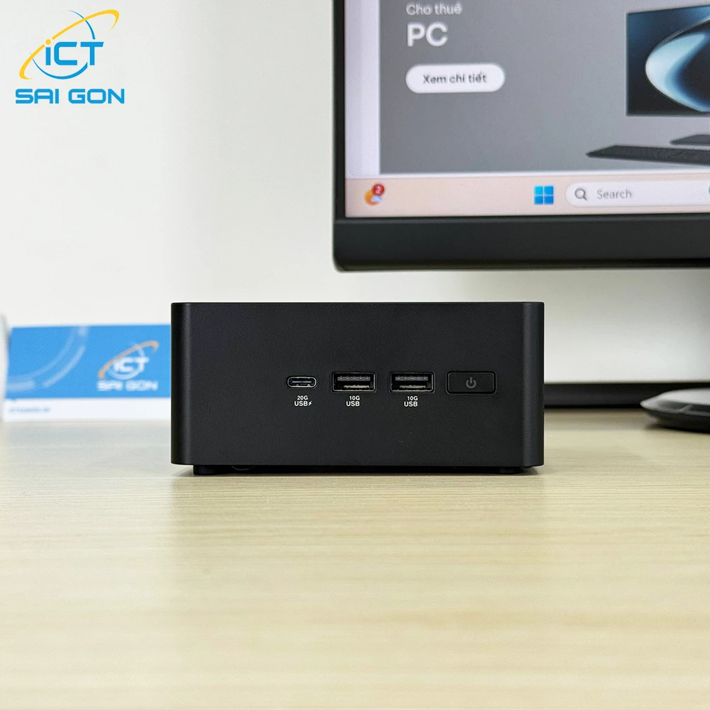 Cho thuê PC Văn Phòng Asus Nuc 15 Pro | Core 5 120U/ 8GB/ 256GB/ LCD 23" FHD