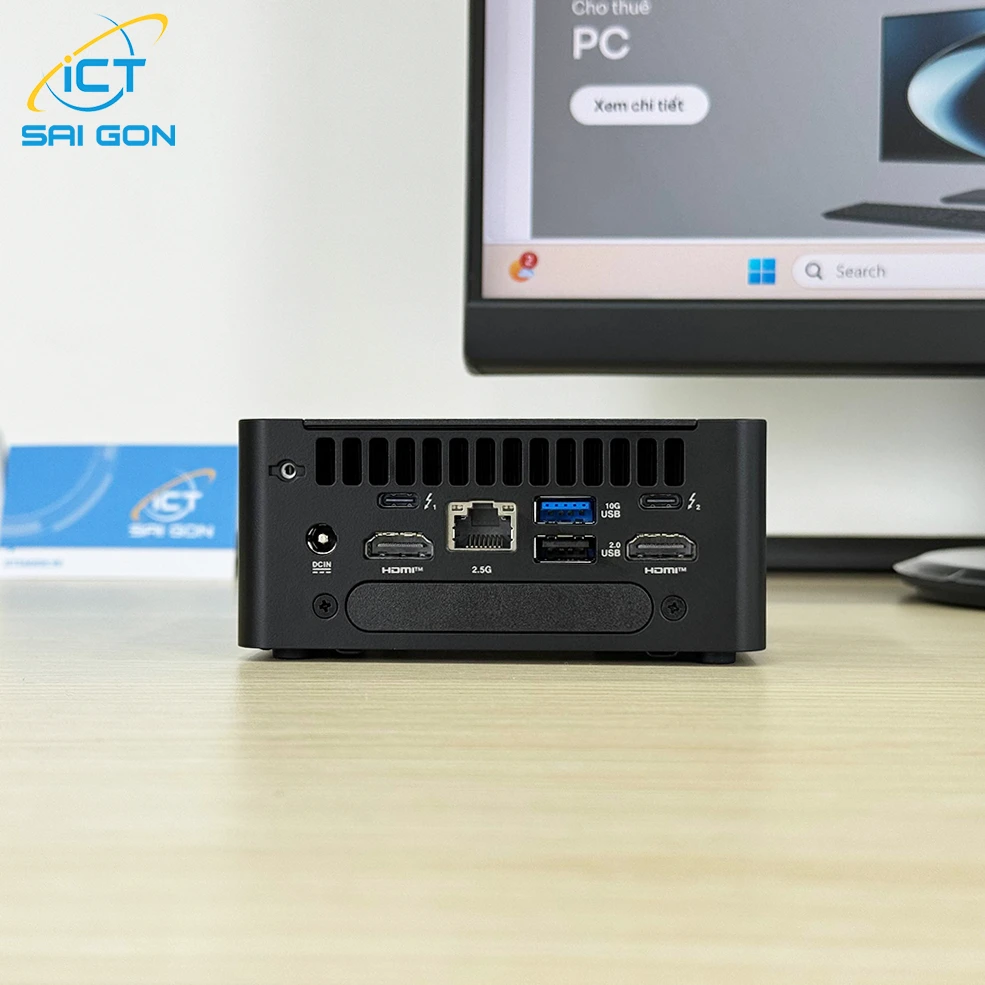 Cho thuê PC Văn Phòng Asus Nuc 15 Pro | Core 5 120U/ 8GB/ 256GB/ LCD 23" FHD