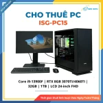 Cho thuê PC Render, Thiết kế đồ hoạ ISG-PC15 | Core i9-13900F/ RTX 3070Ti 8GB/ 32GGB/ 1TB/ LCD 24" FHD
