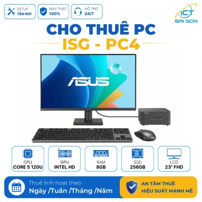 Cho thuê PC Văn Phòng ISG-PC4 (Dự án) | Core 5 120U/ 8GB/ 256GB/ LCD 23" FHD