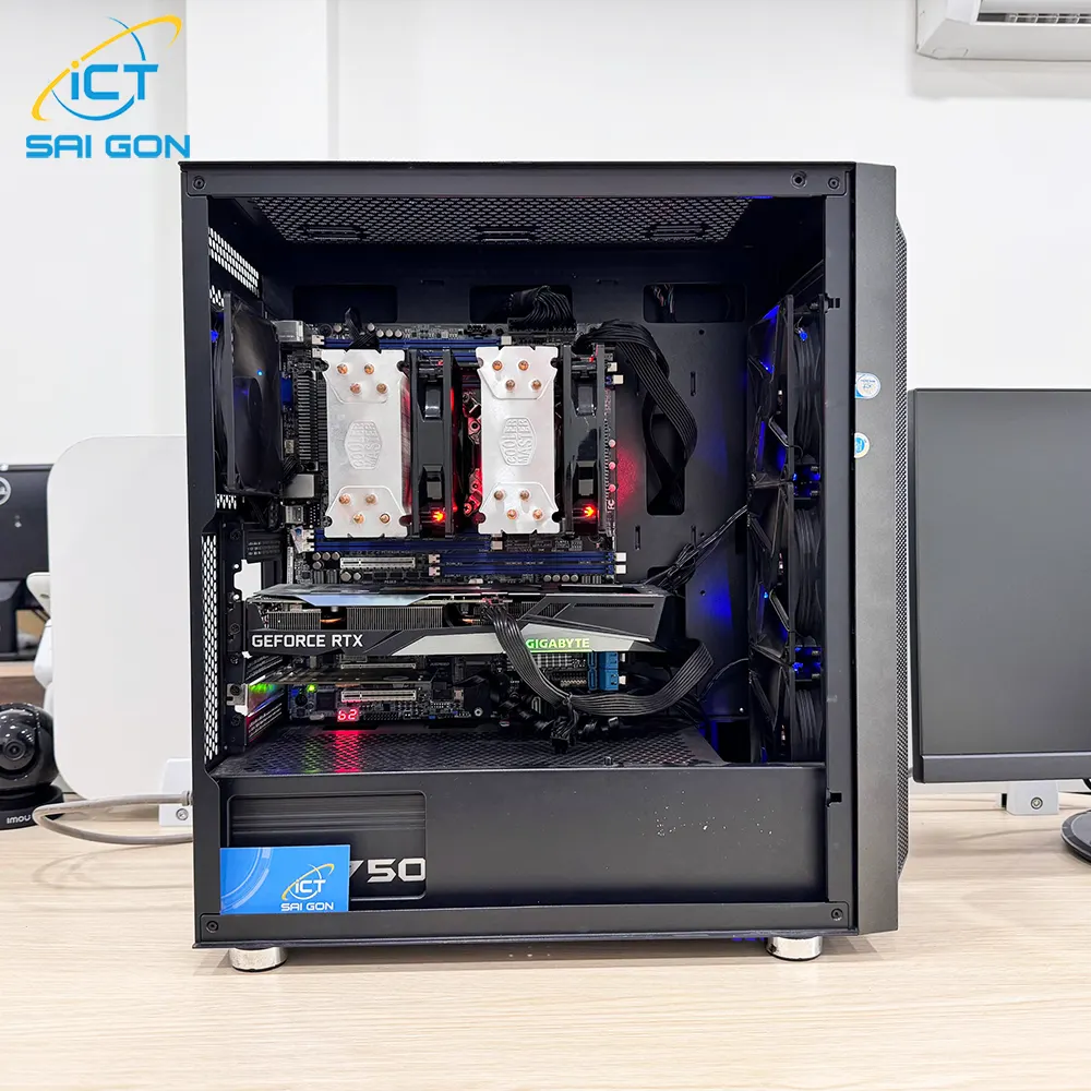 Cho thuê PC14 Xeon Render | 2 x Xeon E5 2686 v4/ GTX 1080Ti 8GB/ 64GGB/ 500GB/ LCD 24" FHD