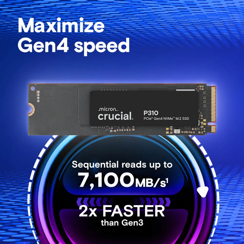 SSD NVMe Crucial P310 1TB PCIe Gen4 2280 M.2 2280 | R/W: 6000/7100