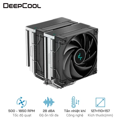 Tản nhiệt CPU DEEPCOOL AK620 Đồng bộ hiệu ứng. Kết nối 4-pin PWM