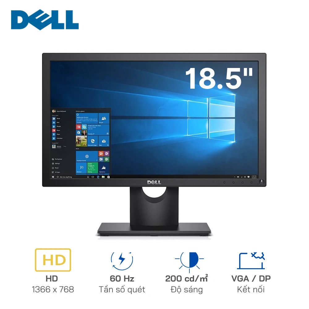 Màn Hình Dell E1916H 18.5 inch (1366x768/TN/60Hz/5ms)
