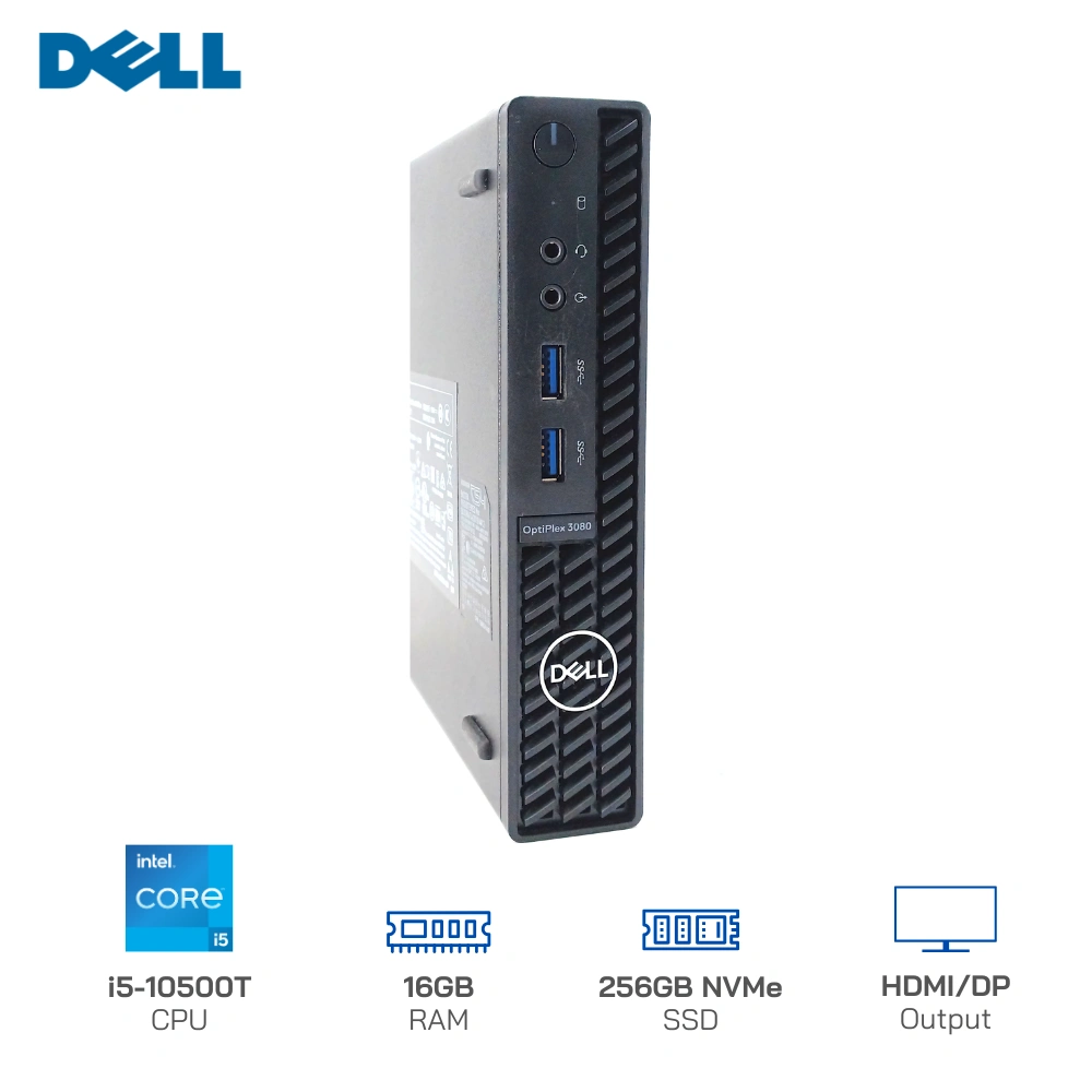 Mini PC Dell Optiplex 3080 Micro i5 10500T/16GB RAM/256GB NVMe SSD
