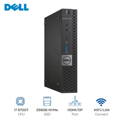 Mini PC cũ Dell Optiplex 7050 Micro Core i7-6700T, Ram 8GB, SSD 256GB, Wifi