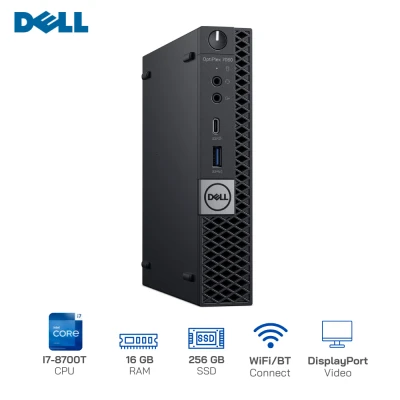 Mini PC cũ Dell Optiplex 7060 Micro i7-8700T/16GB RAM/256GB SSD/Kết nối: WiFi/Bluetooth