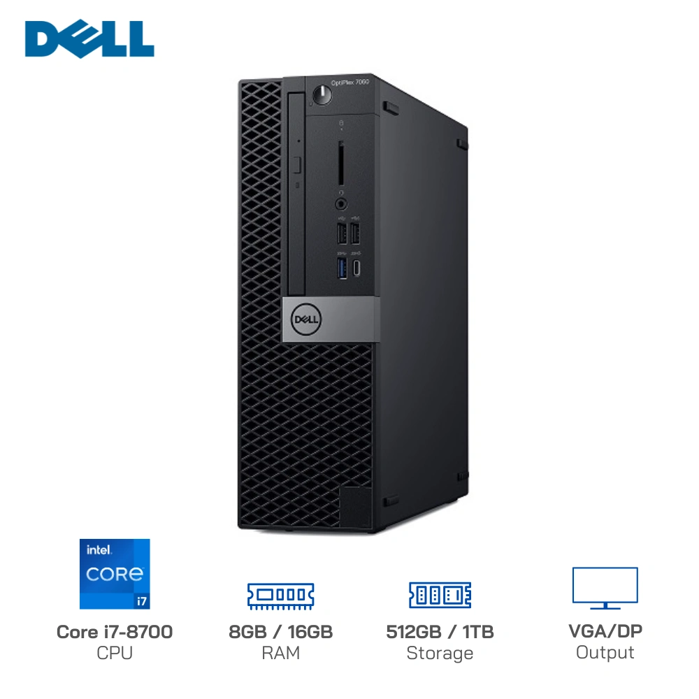 Máy bộ cũ Dell Optiplex 7060 Core i5-8500/16GB/1TB HDD/Xuất hình: DisplayPort