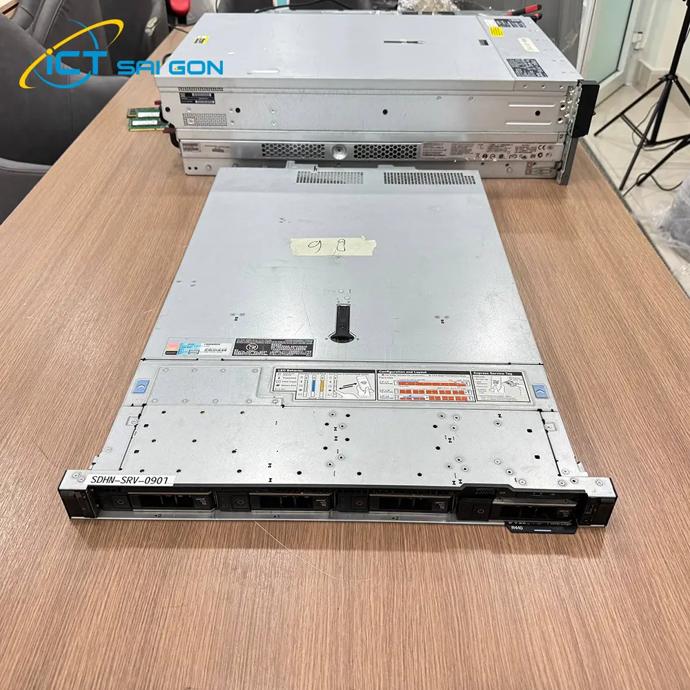 Máy chủ cũ Dell PowerEdge R440, 1 x CPU Xeon Silver 4215, RAM ECC DDR4, RAID PERC H750, Rack 1U