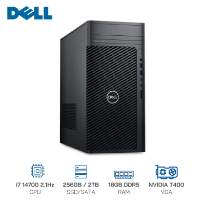 Máy tính bàn Dell Precision 3680 Tower (i7 14700 2.1GHz/ 16GB DDR5/ 256GB SSD/ 4TB SATA/ NVIDIA T400 / Ubuntu 22.04)