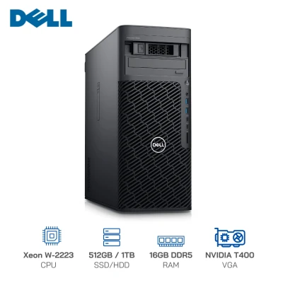 Máy Trạm Dell Precision 5860 (Intel Xeon W3-2423/Ram 16GB/ SSD 512GB/ VGA T400 4GB/ DVDRW/K+M/Win11) D03T001