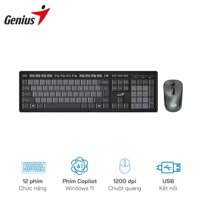 Bộ bàn phím chuột Genius KM-8200 dual color (2 màu)
