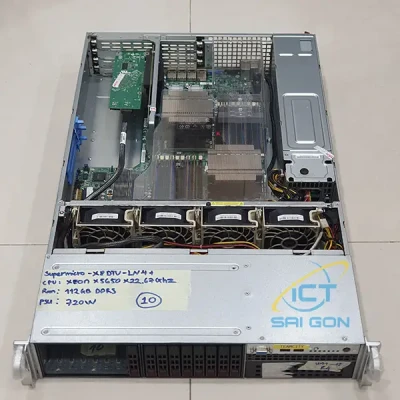 Thanh lý server cũ Supermicro X8DTU-LN4F, Cpu Xeon X5650, Ram 8GB, Nguồn 720W, Raid H310