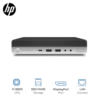 Mini PC cũ HP EliteDesk 800 G3, Core i7-6600, Ram 8GB, SSD 256GB, Wifi